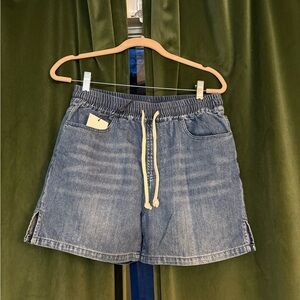LNA clothing Presley drawstring denim shorts small NWT